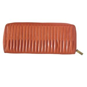 HOBO Tangerine Pleated Wristlet